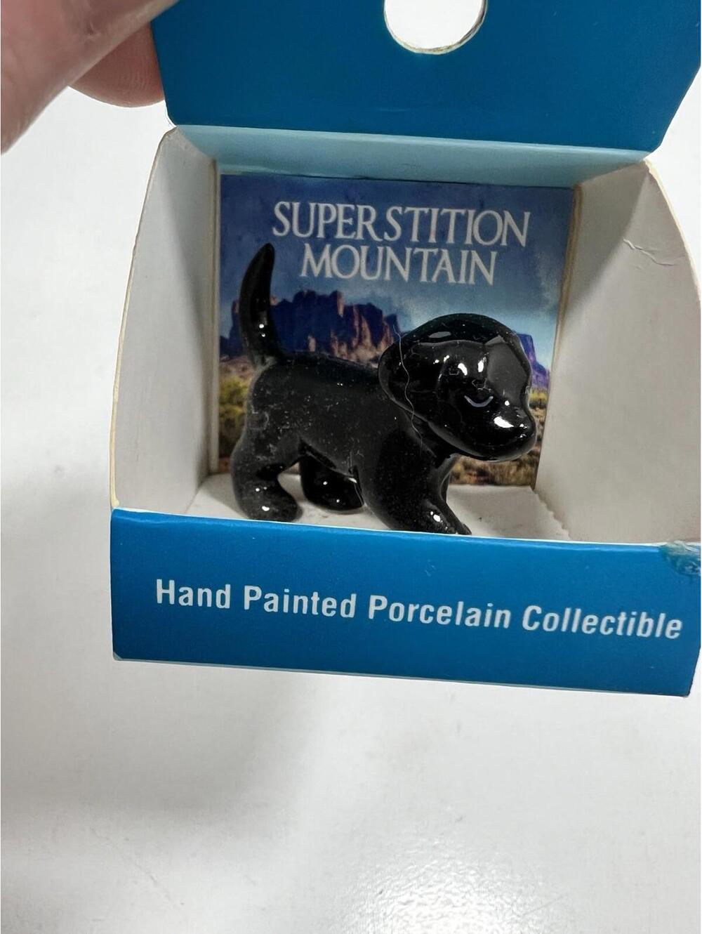 Little Critterz Dog - Black Lab “Shadow” Mini Porcelain Figurine